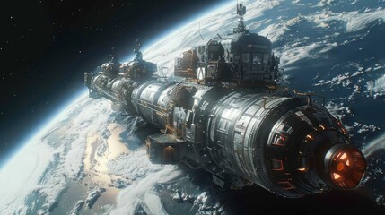 Futuristic scene of the world