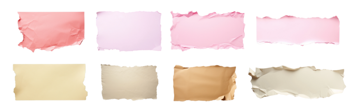 PNG ripped paper  cut out element set