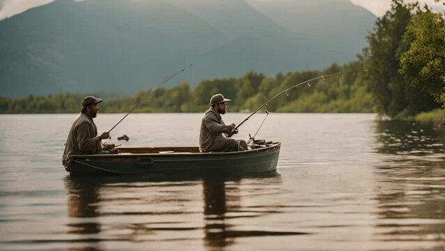 fishermen on the river