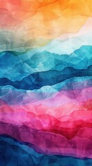 iridescent design flat design side view organic theme water color Triadic Color Scheme