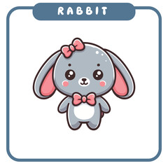 Cute Rabbit, Coloring Book