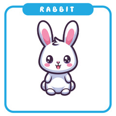 Cute Rabbit, Coloring Book