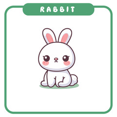 Cute Rabbit, Coloring Book