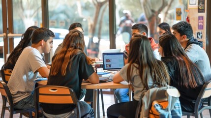 Coworking space. Group of young professionals working together on a project. AIG535