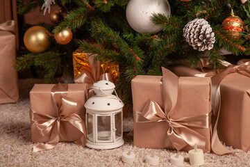 christmas tree and gifts