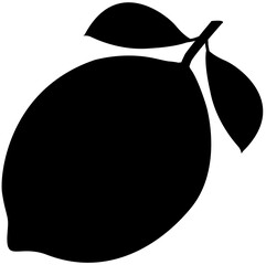 Isolated lemon silhouette.
Whole lemon silhouette.
lemon with leaves silhouette vector.