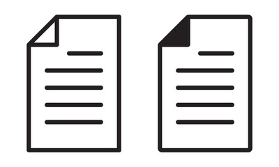 Document icon vector. File icon illustration vector file icon sign symbol set 