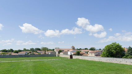 Charming village of Brouage. Ancient Royal City in Charente Maritime. Fortified citadel reinforced...