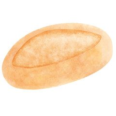 ドイツのパンのイラスト　Weiß Brot（ヴァイス・ブロート）