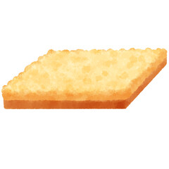 ドイツのパンのイラスト　Streuselkuchen（シュトロイゼルクーヘン）