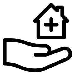 shelter line icon vector illustration isolated on white background