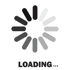 Loading vector icon. Template Loading Icon Vector. Loading icon on white background. vector illustration.