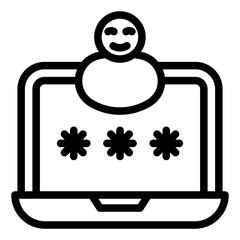 account line icon vector illustration isolated on white background