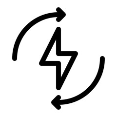 Energy electric renewable icon