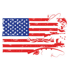 Hunting fishing deer USA american flag svg png, fishing svg, Best Dad ever Fishing and Hunting USA American flag svg png, father day svg png, fishing flag svg png, hunting flag png, Deer Hunting svg