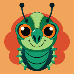 caterpillar face vector illustration 