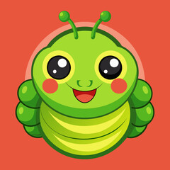  caterpillar face vector illustration 