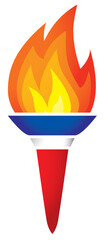 Flamme olympique- Flambeau olympique - Torche olympique - Illustration vectorielle