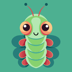  caterpillar face vector illustration 