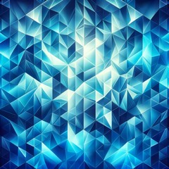 Fototapeta premium Geometric blue ice texture background.