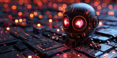 modern computer technologies concept deep data mining machine learning ai and artificial intelligence