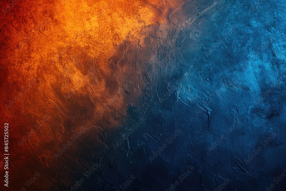 Aufkleber close-up shot of a blue and orange background with abstract patterns