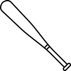 Baseball bat icon in linear style. Vector.