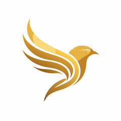 create-a-minimalist-a-golden-bird--logo-vector-art