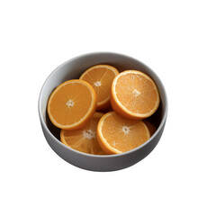 a bowl of round oranges with a black background. There are no texts visible in the image.