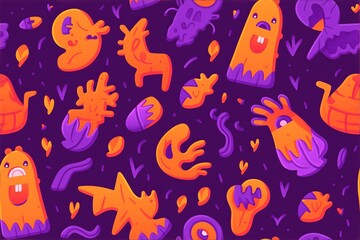 Halloween theme featuring monsters, tombs, gnarled trees, and crawling hands in a chaotic setting for Chaos 20.