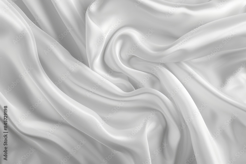 Aufkleber Close-up view of a white fabric with intricate texture and patterns