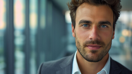 Fototapeta premium Close-up Portrait of a Confident Entrepreneur