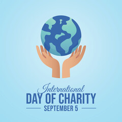International Day of Charity vector design template good for celebration usage. flat design. charity illustration. eps 10.