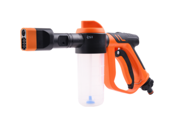 Spray gun for car wash on a white background.