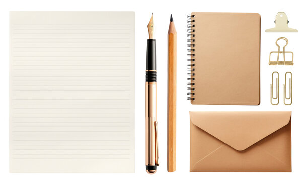 Stationery png cut out element set