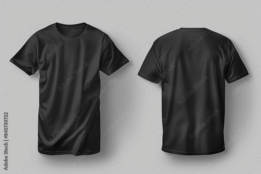 Aufkleber A simple image of a black t-shirt on a gray background, ideal for use in designs where a subtle focus is needed