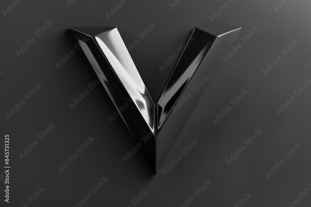Poster A monochrome image of a v-shaped object
