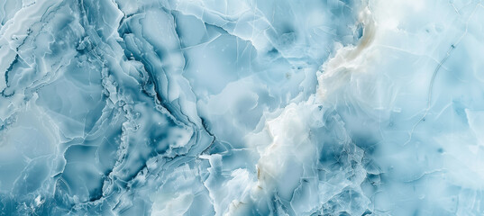 Obraz premium Tranquil Light Blue Marble Seamless Texture for Elegant Interior and Exterior Design, Top View for Countertops