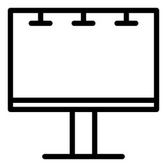 billboard line icon vector illustration isolated on white background