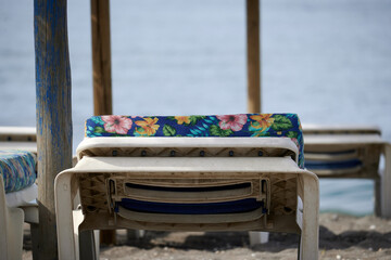 hammock with mattress on the beach under an umbrella