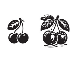 acerola organic Silhouette Illustration Vector Graphic Design Art Shadow Shape design