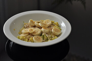 prato com aveia e banana 