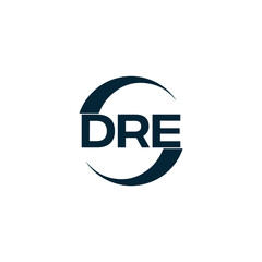 DRE logo. D R E design. White DRE letter. DRE, D R E letter logo design. D R E letter logo design in FIVE, FOUR, THREE, style. letter logo set in one artboard. D R E letter logo vector design.