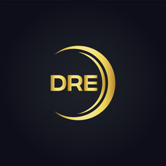 DRE logo. D R E design. White DRE letter. DRE, D R E letter logo design. D R E letter logo design in FIVE, FOUR, THREE, style. letter logo set in one artboard. D R E letter logo vector design.