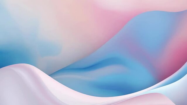 An abstract image displays soft pastel clouds merging in blue, pink, and white hues. The calming, ethereal patterns evoke a dreamy and serene mood, perfect for backgrounds.