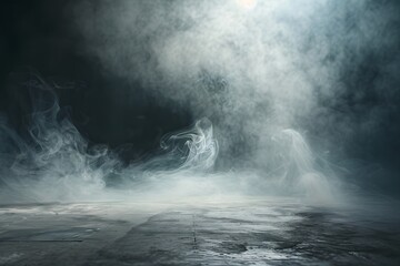 A dark sky with a dark has background with a cloud of smoke 
