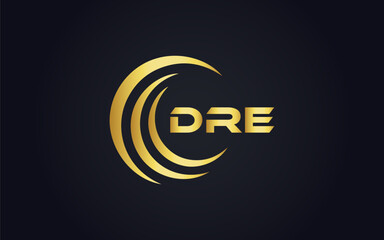 DRE logo. D R E design. White DRE letter. DRE, D R E letter logo design. D R E letter logo design in FIVE, FOUR, THREE, style. letter logo set in one artboard. D R E letter logo vector design.