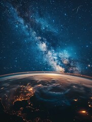 planet earth, real photo from space, stars, space, 