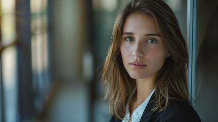 Fototapeta premium Intimate Portrait of a Young Female Entrepreneur