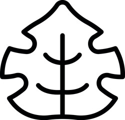 Simple line drawing of a monstera deliciosa leaf, perfect for minimalist designs